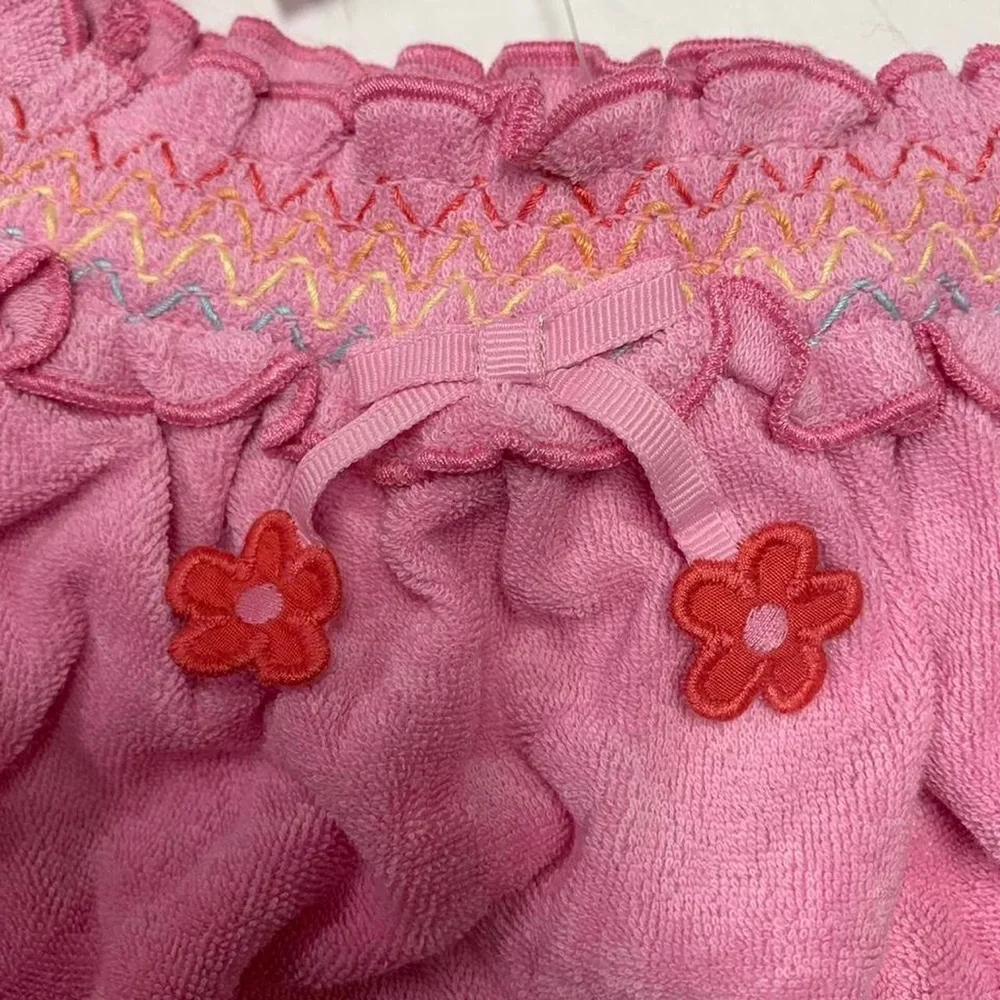 New Girls Infant Gymboree Terry Cloth Swim Cover Up Dress Size 6-12 Months Pink